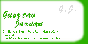 gusztav jordan business card